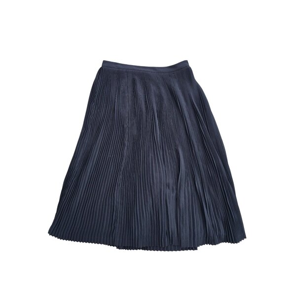 Calvin Klein Womens Pleated A-Line Skirt Navy Size 2 Knee Length Lightweight - Picture 1 of 5